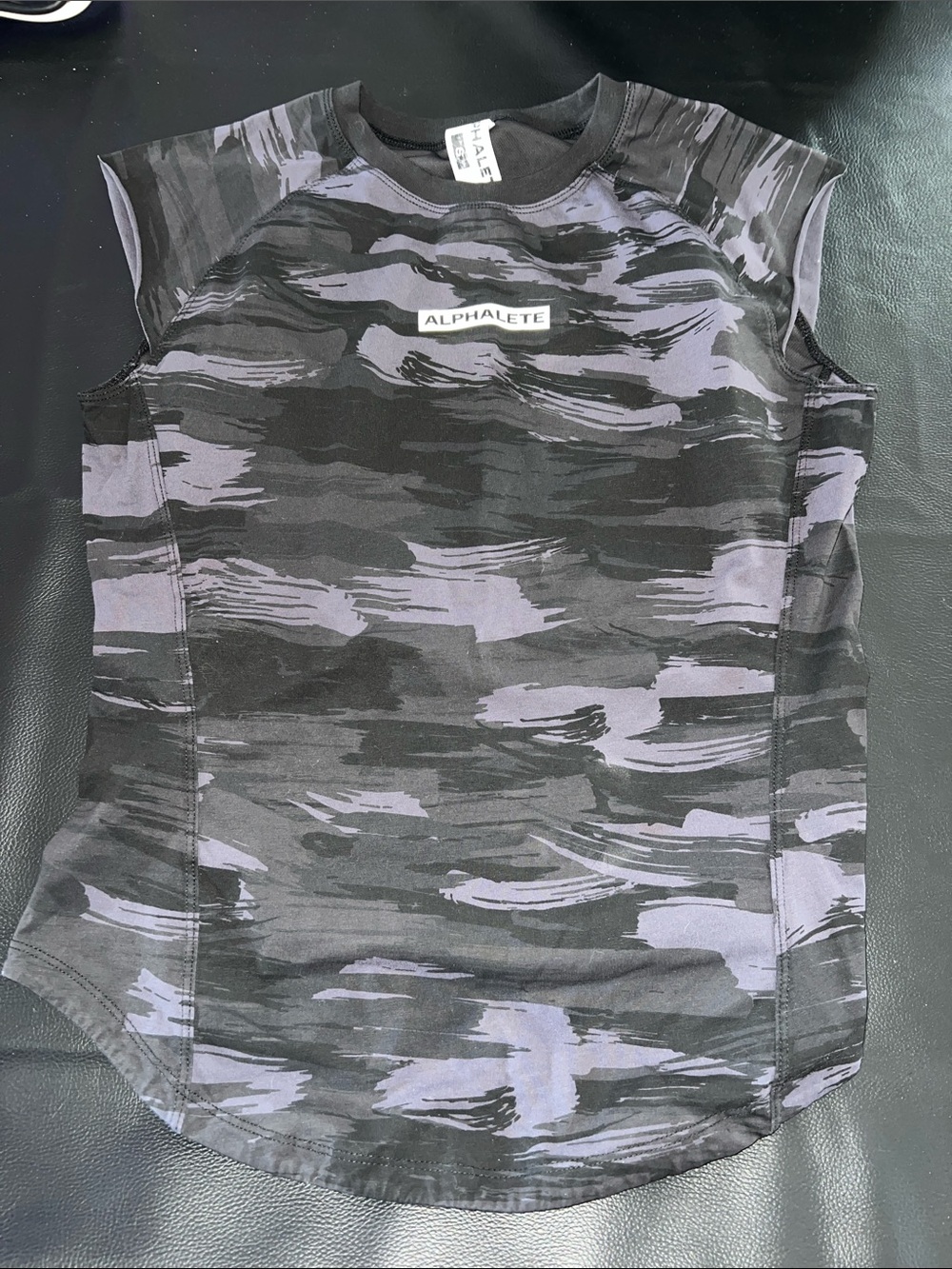 Alphalete Black & Purple Camo Muscle Tee